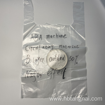 Transparent filler masterbatch for HDPE ABA machine